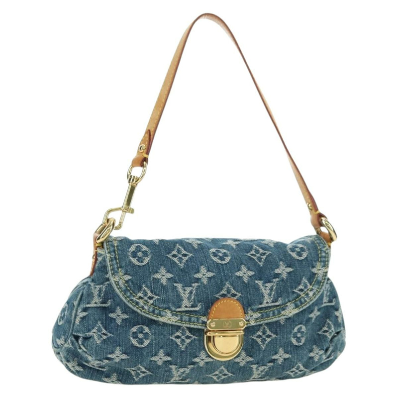 【日本直送】路易威登 Monogram Denim Mini Preity 手提包 藍色 M95050 LV Auth am11501SAM-0