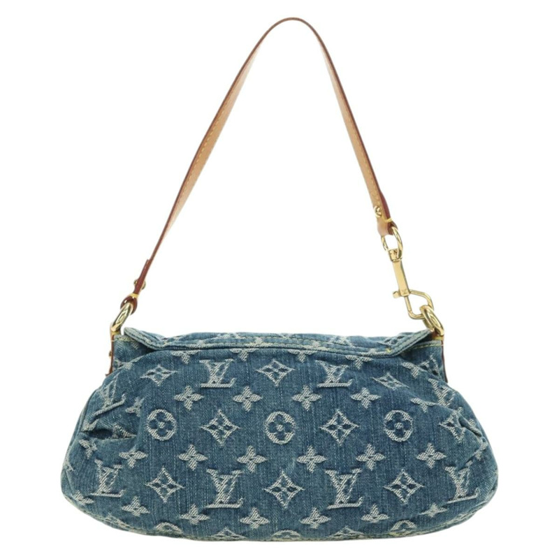 【日本直送】路易威登 Monogram Denim Mini Preity 手提包 藍色 M95050 LV Auth am11501SAM-2