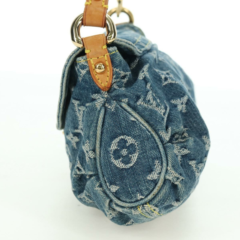 【日本直送】路易威登 Monogram Denim Mini Preity 手提包 藍色 M95050 LV Auth am11501SAM-3