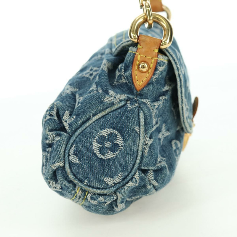 【日本直送】路易威登 Monogram Denim Mini Preity 手提包 藍色 M95050 LV Auth am11501SAM-4