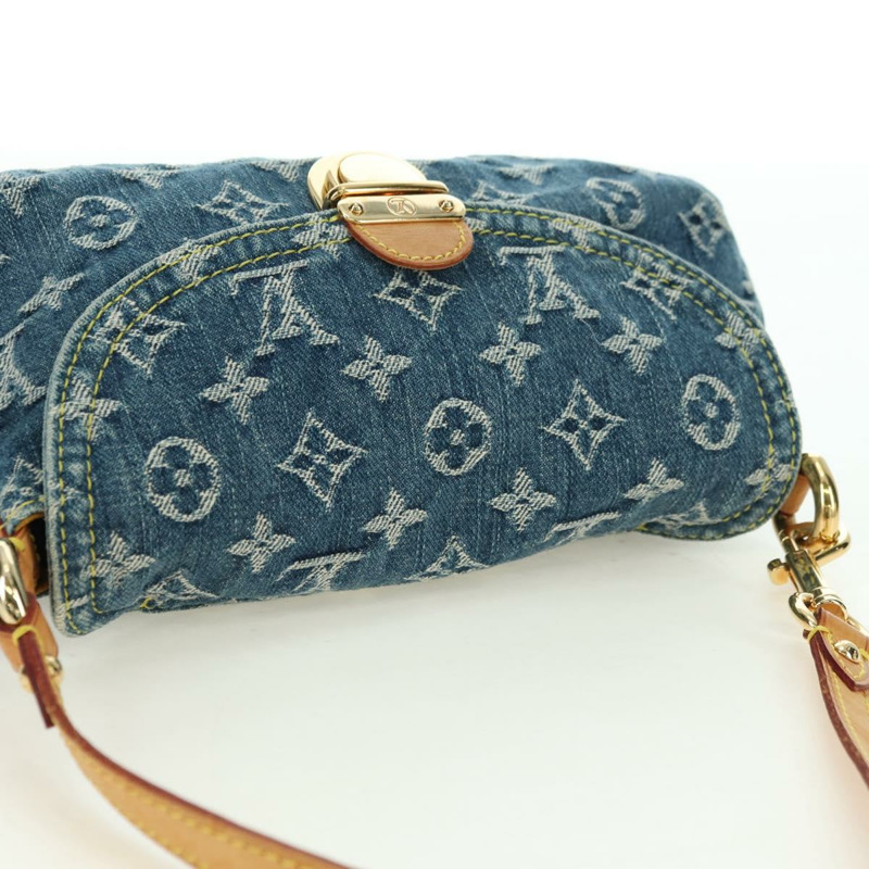 【日本直送】路易威登 Monogram Denim Mini Preity 手提包 藍色 M95050 LV Auth am11501SAM-5