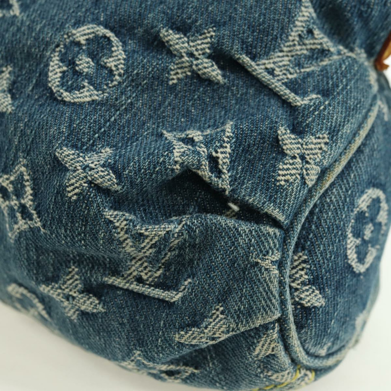 【日本直送】路易威登 Monogram Denim Mini Preity 手提包 藍色 M95050 LV Auth am11501SAM-11