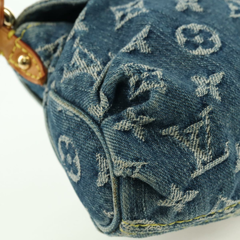 【日本直送】路易威登 Monogram Denim Mini Preity 手提包 藍色 M95050 LV Auth am11501SAM-12
