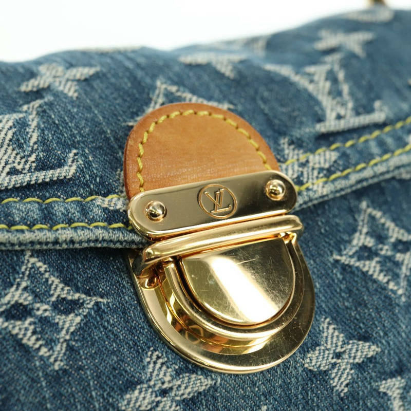 【日本直送】路易威登 Monogram Denim Mini Preity 手提包 藍色 M95050 LV Auth am11501SAM-14