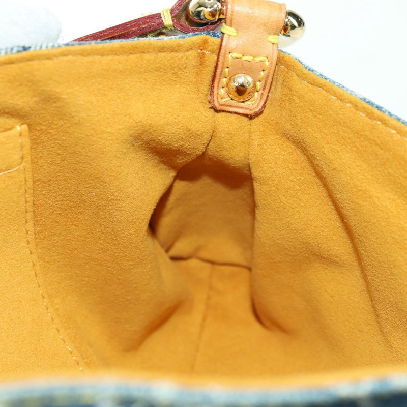 【日本直送】路易威登 Monogram Denim Mini Preity 手提包 藍色 M95050 LV Auth am11501SAM-19