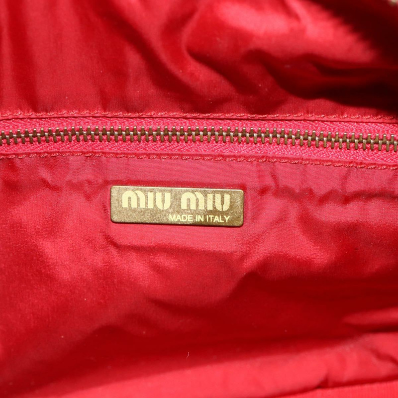 【日本直送】Miu Miu 紅色真皮手提包，正品 177987A-14