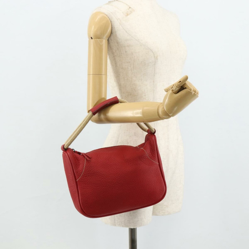 【日本直送】Miu Miu 紅色真皮手提包，正品 177987A-21
