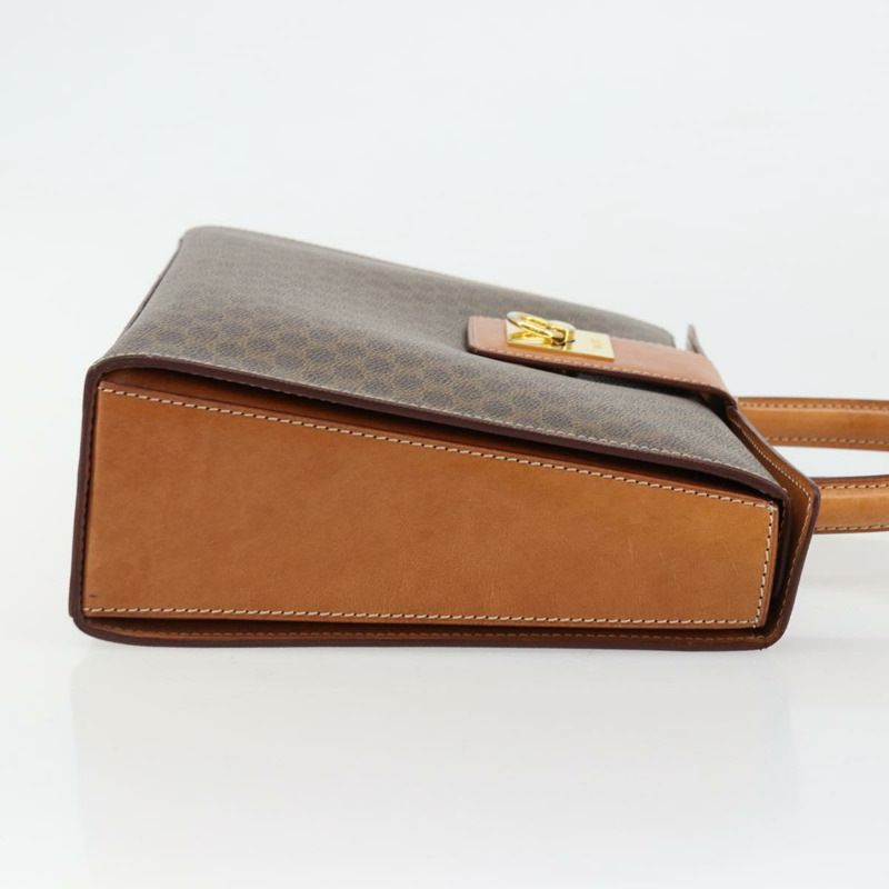 【日本直送】CELINE Macadam帆布手提包 PVC皮革 棕色 金色 正品 177206A-3