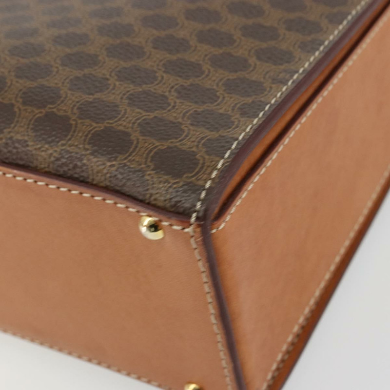 【日本直送】CELINE Macadam帆布手提包 PVC皮革 棕色 金色 正品 177206A-9