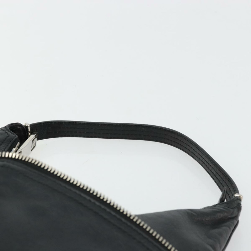【日本直送】FENDI 銀色黑色皮革肩背包 正品 178594A-7