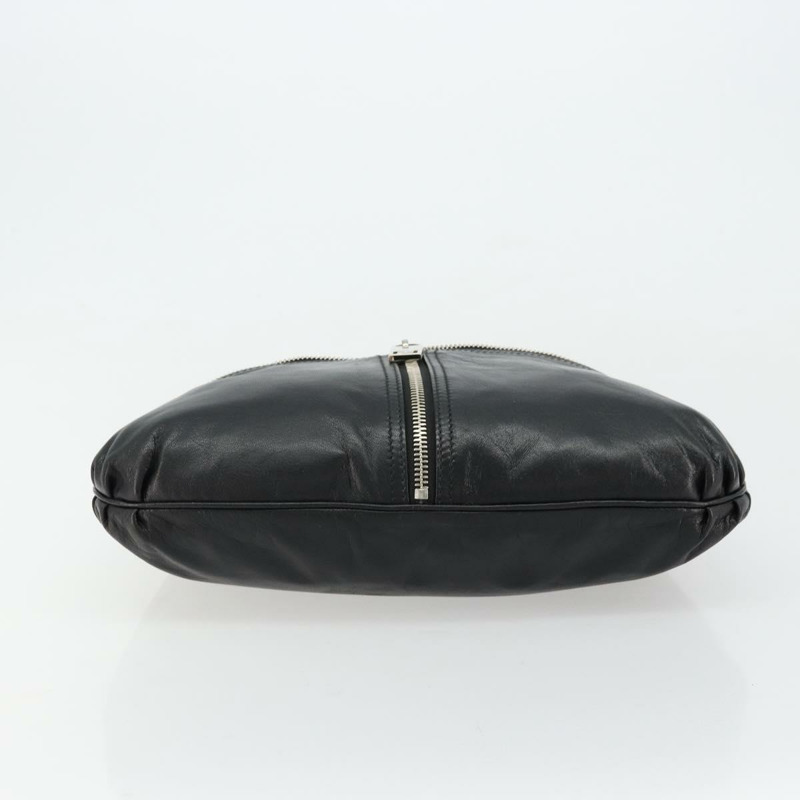 【日本直送】FENDI 銀色黑色皮革肩背包 正品 178594A-8
