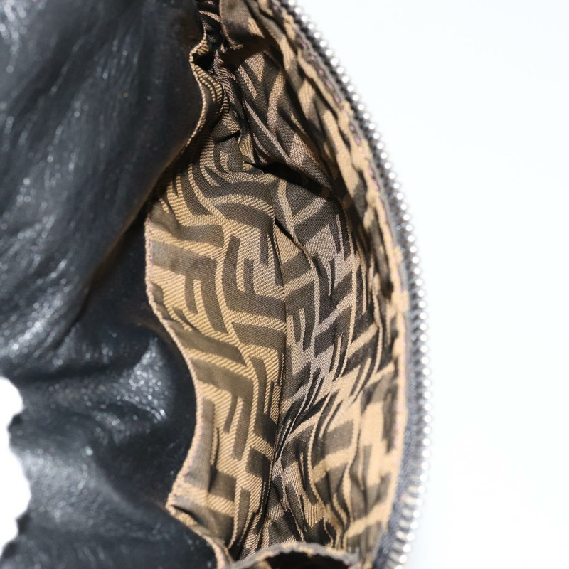【日本直送】FENDI 銀色黑色皮革肩背包 正品 178594A-20