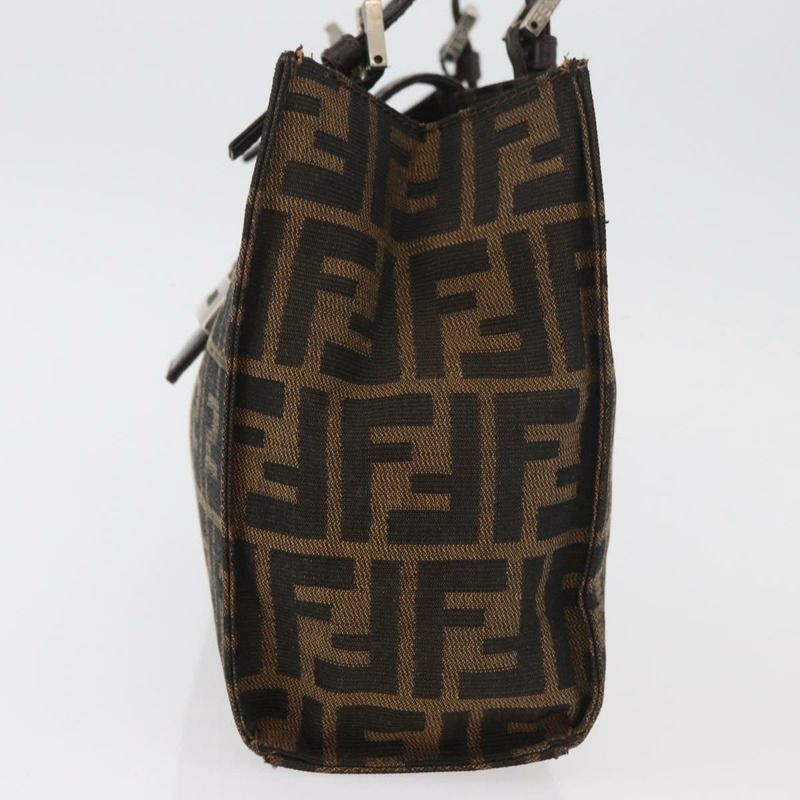 【日本直送】FENDI Zucca帆布Mamma Baguette手袋 黑色棕色 正品 175070A-3