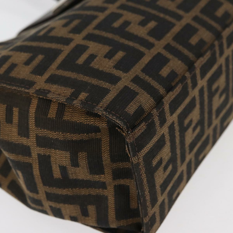 【日本直送】FENDI Zucca帆布Mamma Baguette手袋 黑色棕色 正品 175070A-9