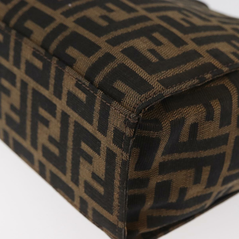 【日本直送】FENDI Zucca帆布Mamma Baguette手袋 黑色棕色 正品 175070A-12