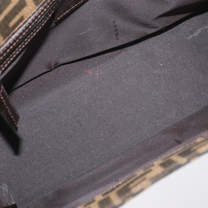 【日本直送】FENDI Zucca帆布Mamma Baguette手袋 黑色棕色 正品 175070A-16