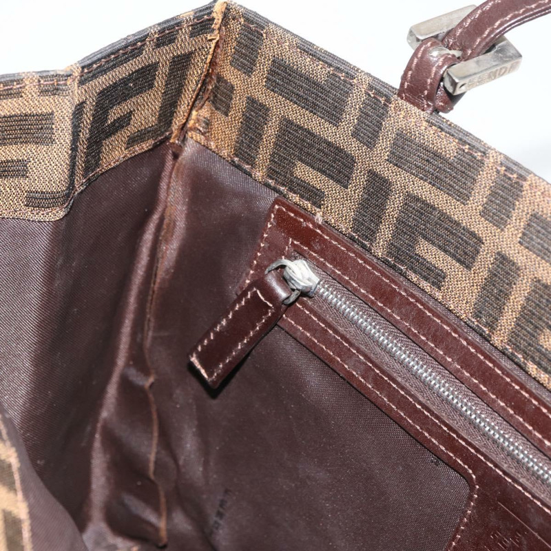 【日本直送】FENDI Zucca帆布Mamma Baguette手袋 黑色棕色 正品 175070A-19