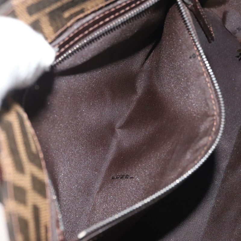 【日本直送】FENDI Zucca帆布Mamma Baguette手袋 黑色棕色 正品 175070A-20