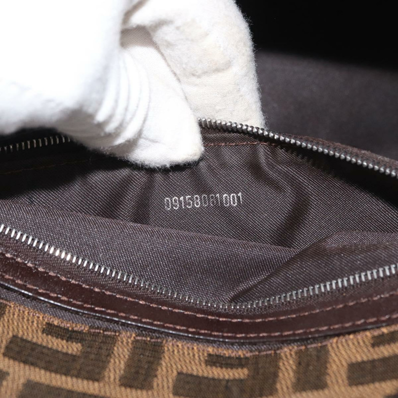 【日本直送】FENDI Zucca帆布Mamma Baguette手袋 黑色棕色 正品 175070A-21