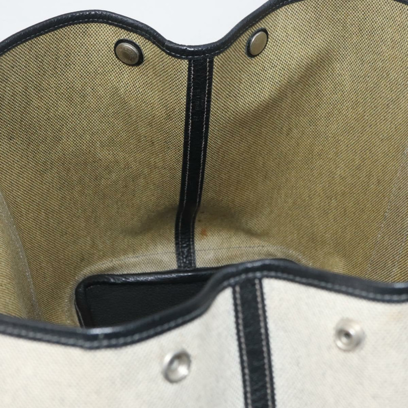 【日本直送】愛馬仕 Garden Party PM 手袋 帆布 米色 銀色 正品 bs34986V-16