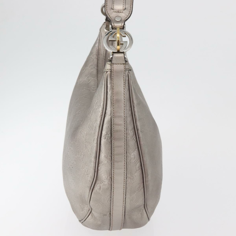 【日本直送】GUCCI GG帆布GG雙Guccissima包 皮革 銀色 232962 正品 178533V-4