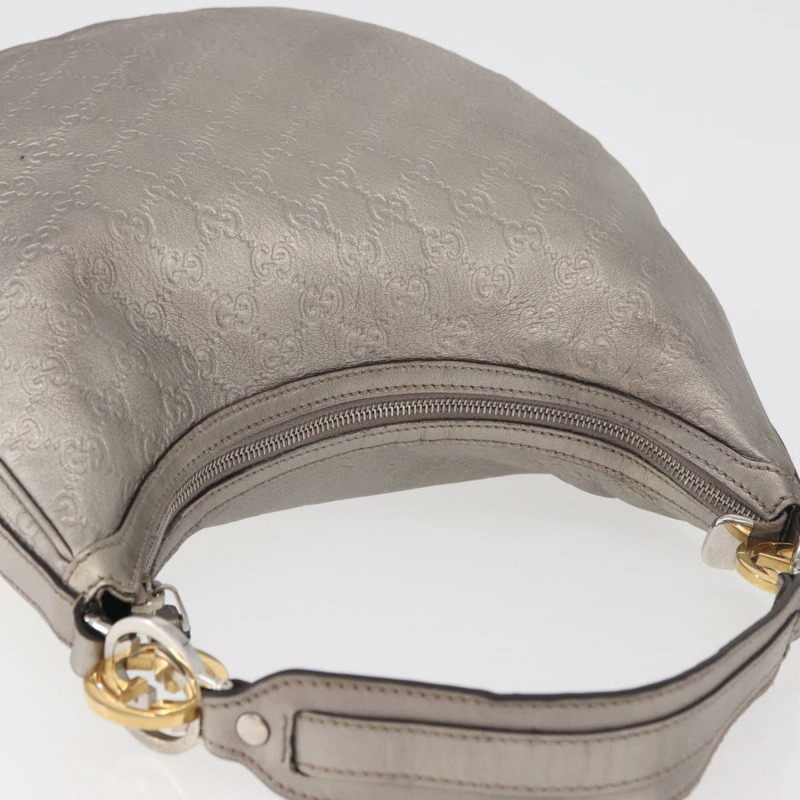 【日本直送】GUCCI GG帆布GG雙Guccissima包 皮革 銀色 232962 正品 178533V-5