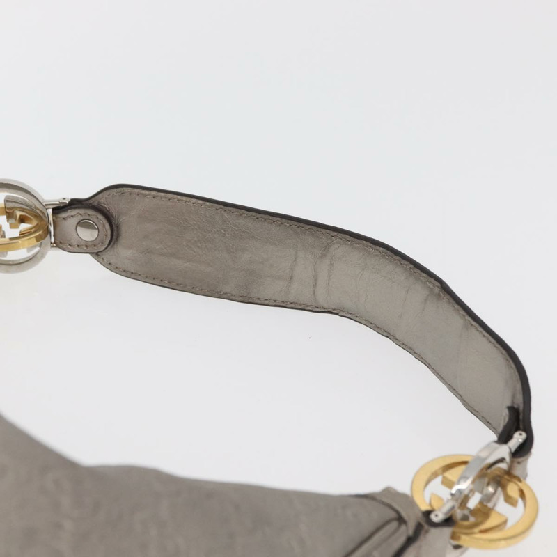【日本直送】GUCCI GG帆布GG雙Guccissima包 皮革 銀色 232962 正品 178533V-7