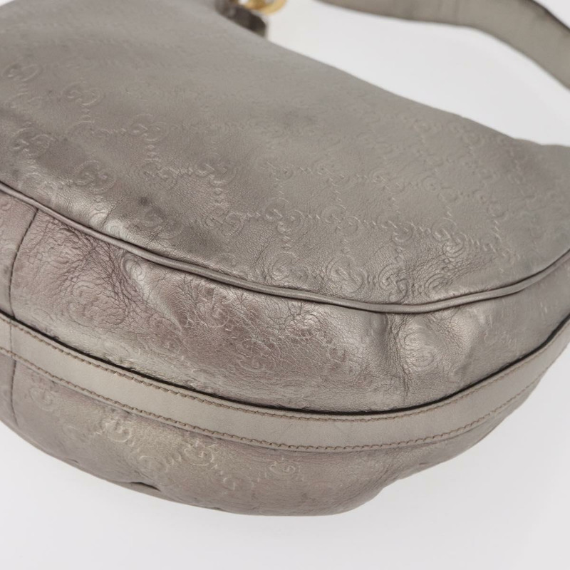 【日本直送】GUCCI GG帆布GG雙Guccissima包 皮革 銀色 232962 正品 178533V-10