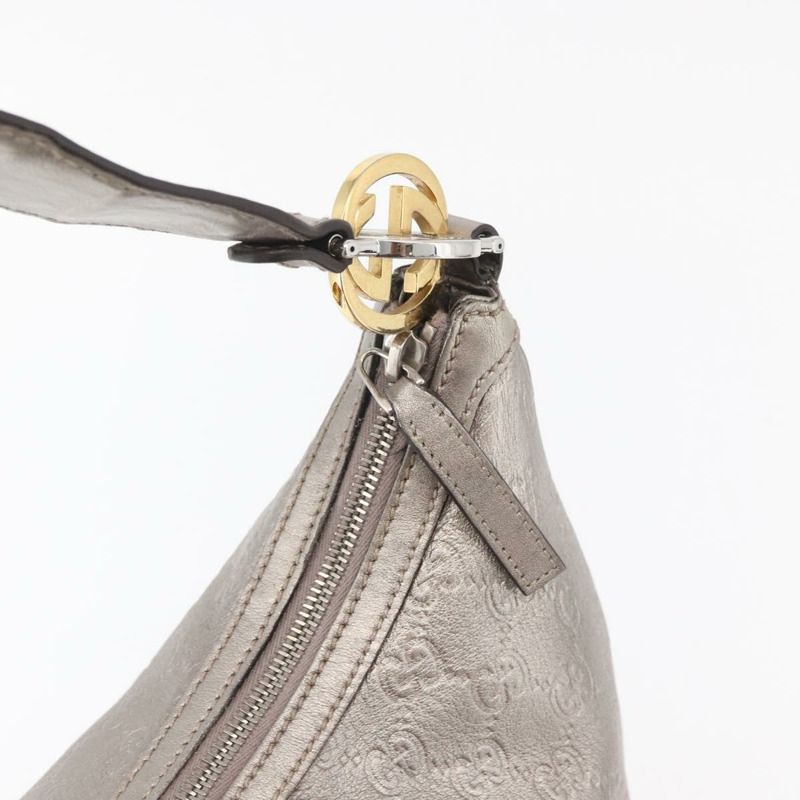 【日本直送】GUCCI GG帆布GG雙Guccissima包 皮革 銀色 232962 正品 178533V-13
