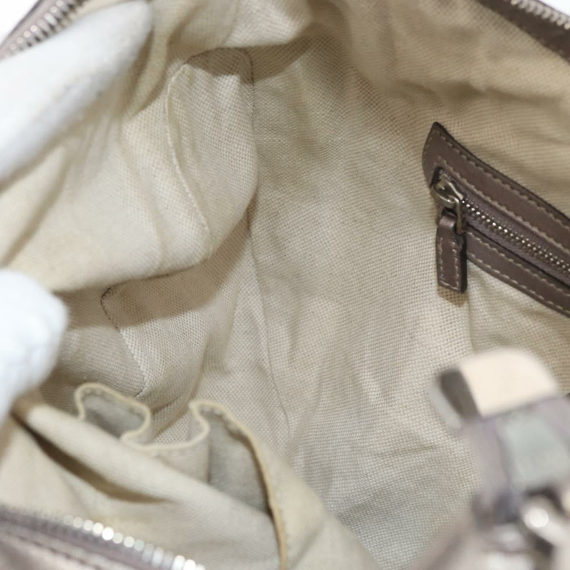 【日本直送】GUCCI GG帆布GG雙Guccissima包 皮革 銀色 232962 正品 178533V-17