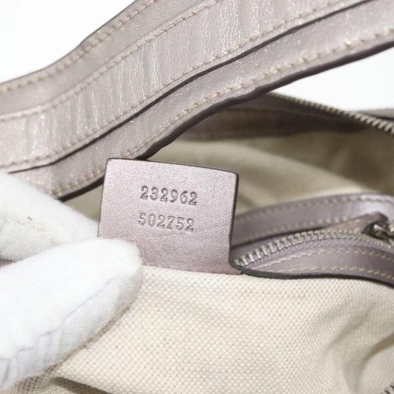 【日本直送】GUCCI GG帆布GG雙Guccissima包 皮革 銀色 232962 正品 178533V-20