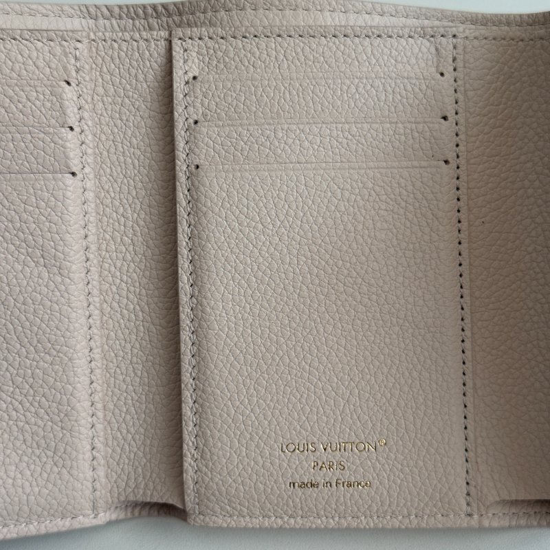 98新🩷 Louis Vuitton LV 路易威登 Victorine 三折錢包 粉色印花-10