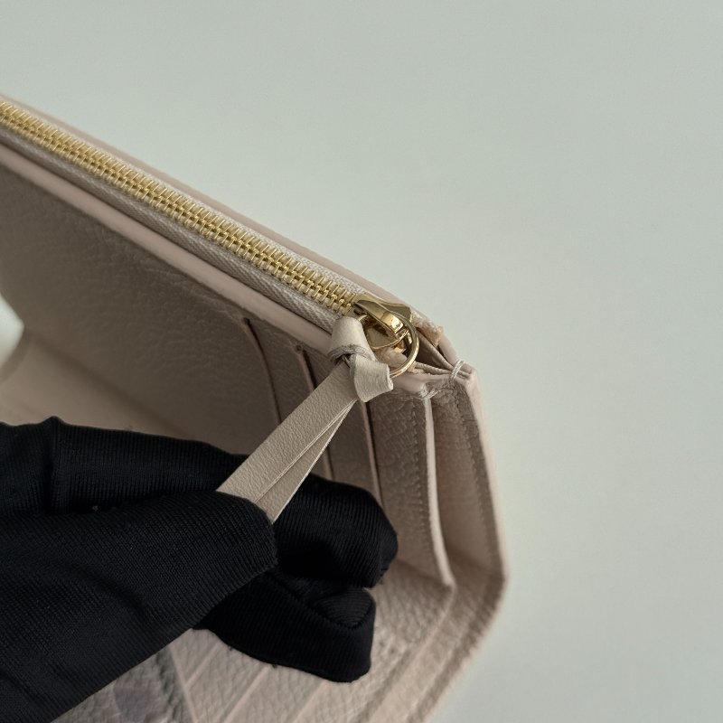 98新🩷 Louis Vuitton LV 路易威登 Victorine 三折錢包 粉色印花-15
