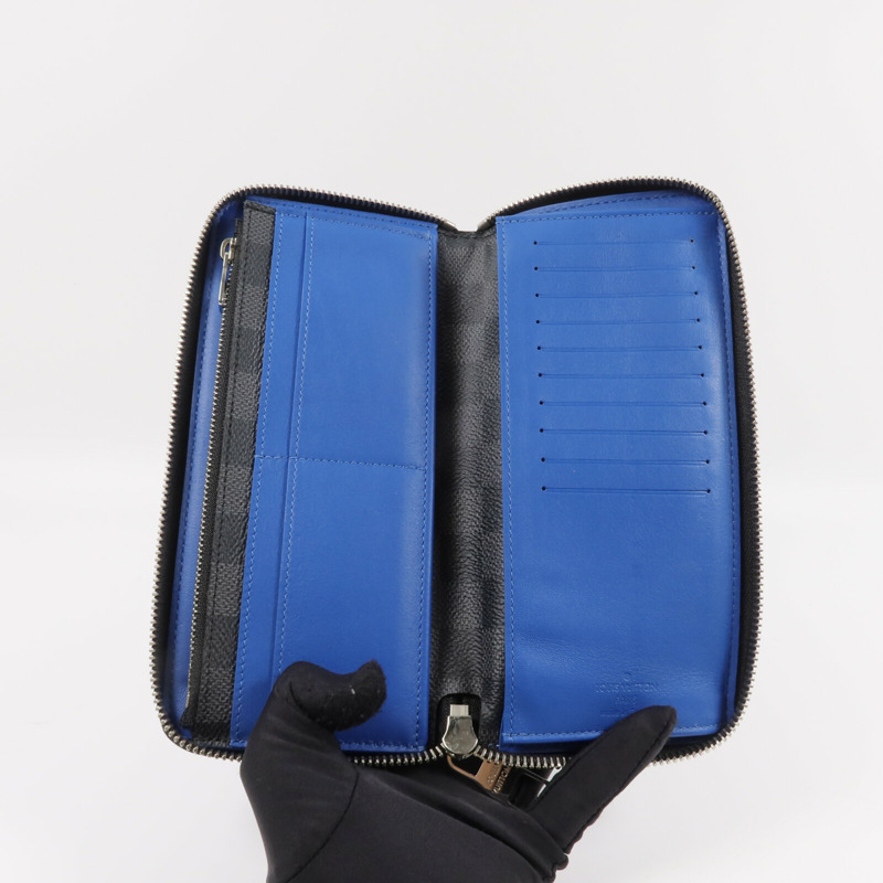 LOUIS VUITTON Damier Graphite Zippy Long Wallet長錢包-8