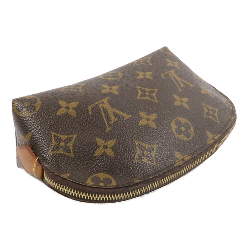 LOUIS VUITTON Monogram Cosmetic Pouch手拿包棕色-4