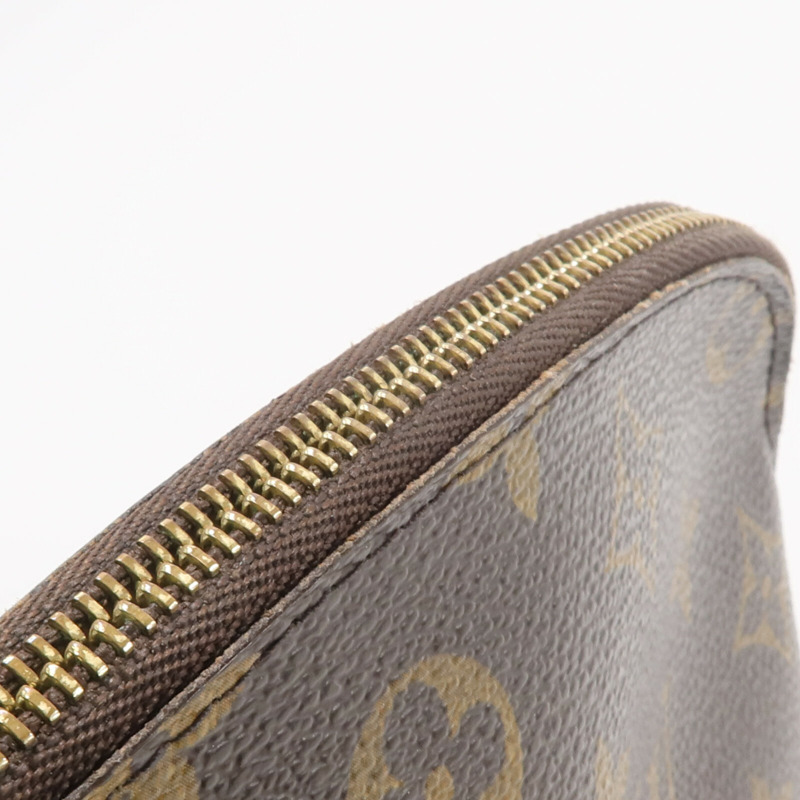 LOUIS VUITTON Monogram Cosmetic Pouch手拿包棕色-11