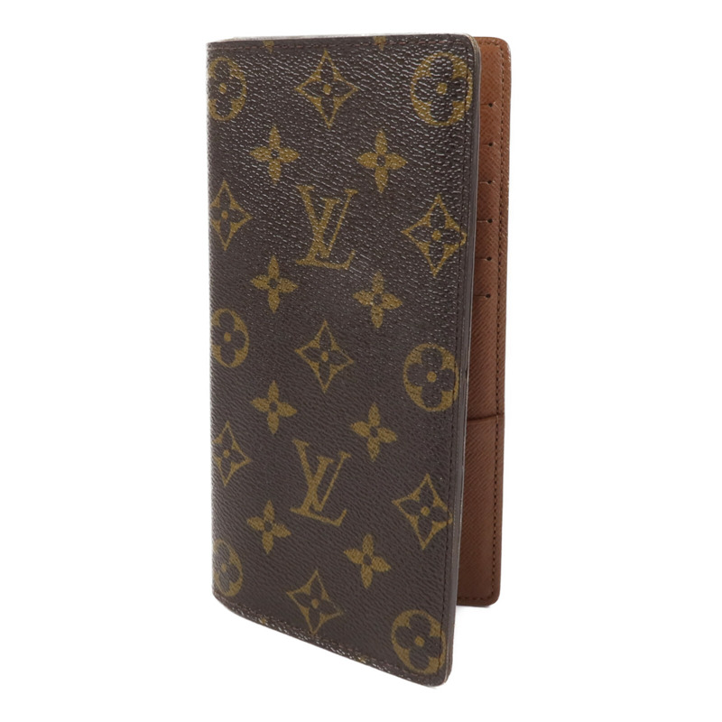 LOUIS VUITTON Monogram Brazza Wallet金扣長錢包-1