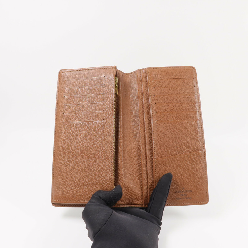 LOUIS VUITTON Monogram Brazza Wallet金扣長錢包-4