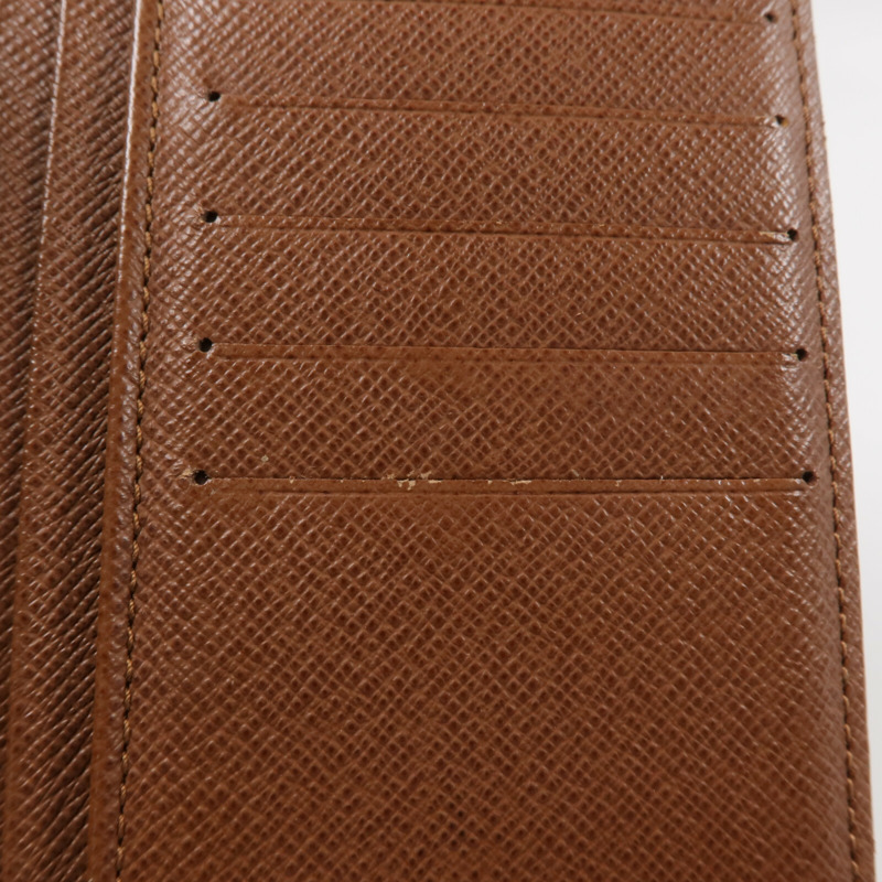 LOUIS VUITTON Monogram Brazza Wallet金扣長錢包-8