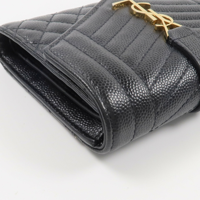 SAINT LAURENT 牛皮皮革Cassandre Matelasse Tri-Fold Compact錢包-7