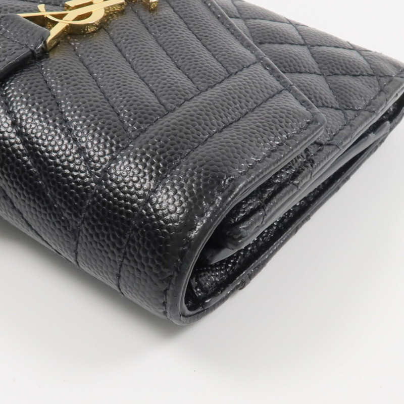 SAINT LAURENT 牛皮皮革Cassandre Matelasse Tri-Fold Compact錢包-8