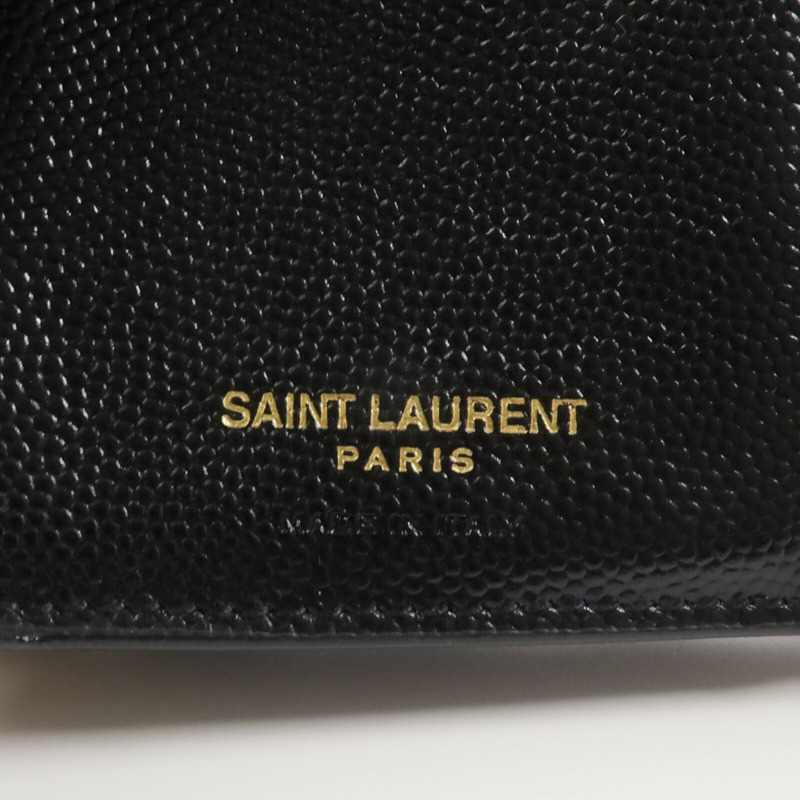 SAINT LAURENT 牛皮皮革Cassandre Matelasse Tri-Fold Compact錢包-10