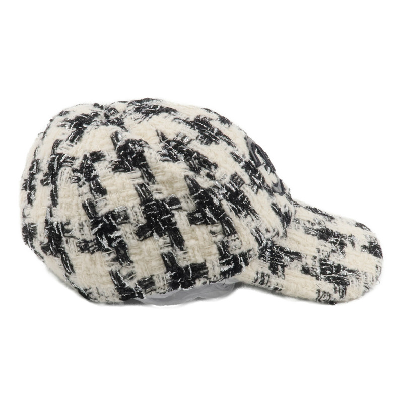 CHANEL 羊毛/聚醯胺/聚酯纖維/絲質/羊皮皮革Tweed CC Cap帽子-3