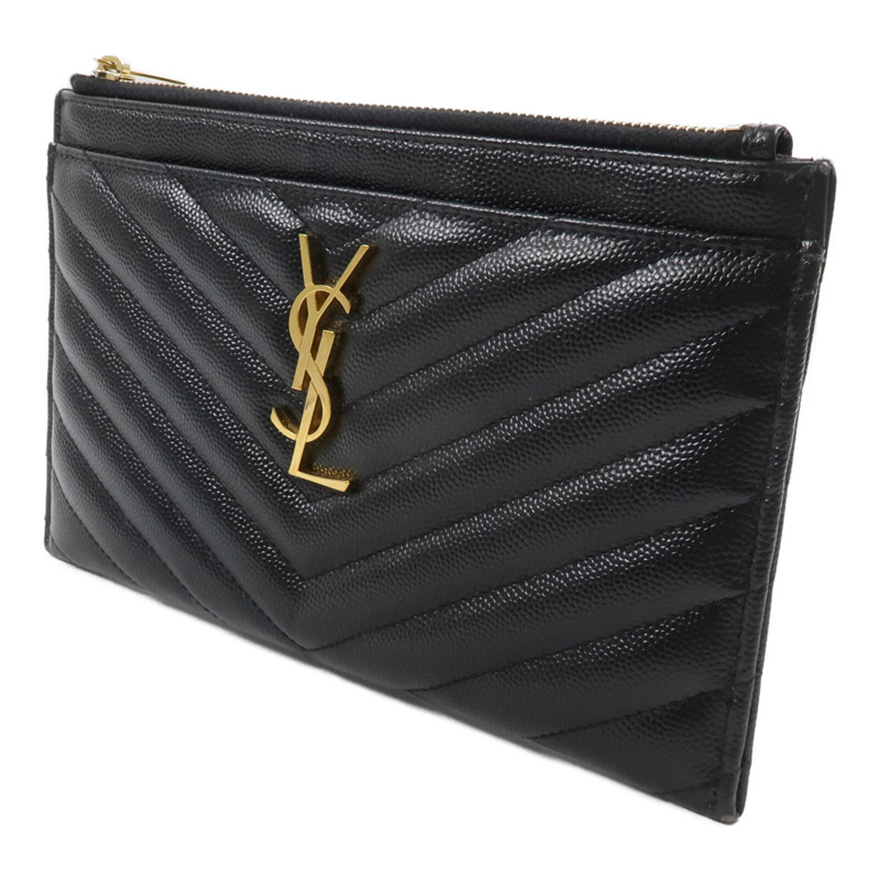 SAINT LAURENT 牛皮皮革Pouch手拿包-2