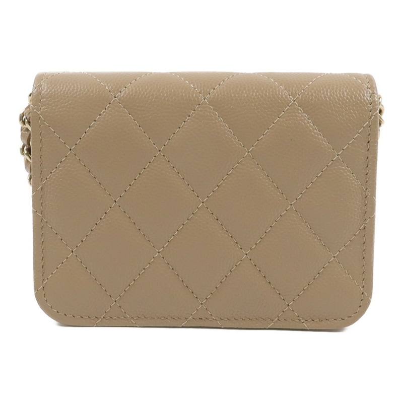 CHANEL 牛皮皮革Classic Mini Wallet On Chain鏈帶肩背袋-1