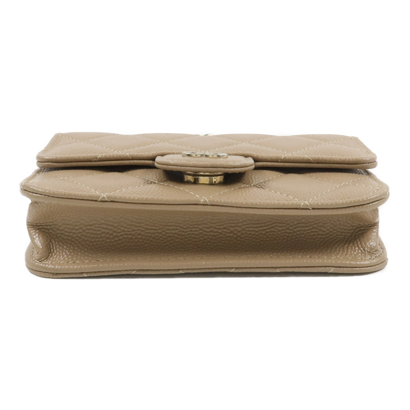 CHANEL 牛皮皮革Classic Mini Wallet On Chain鏈帶肩背袋-3
