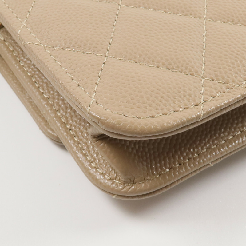 CHANEL 牛皮皮革Classic Mini Wallet On Chain鏈帶肩背袋-8