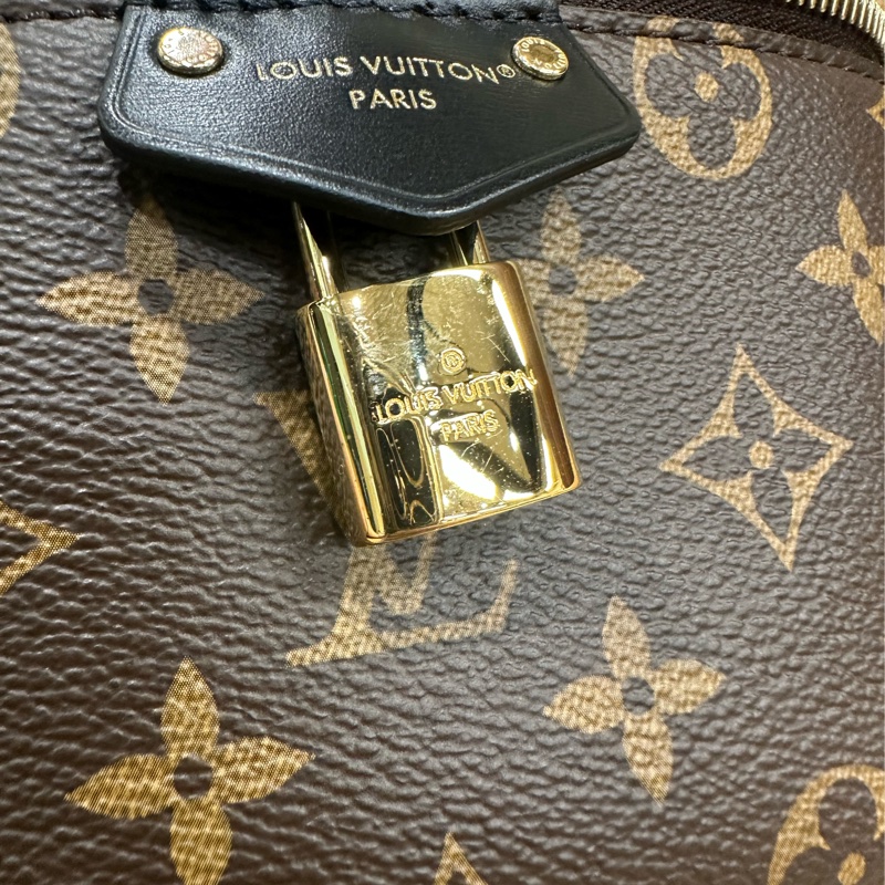 LV 雙色原花金釦Vanity PM手提肩背化妝包M47128-10