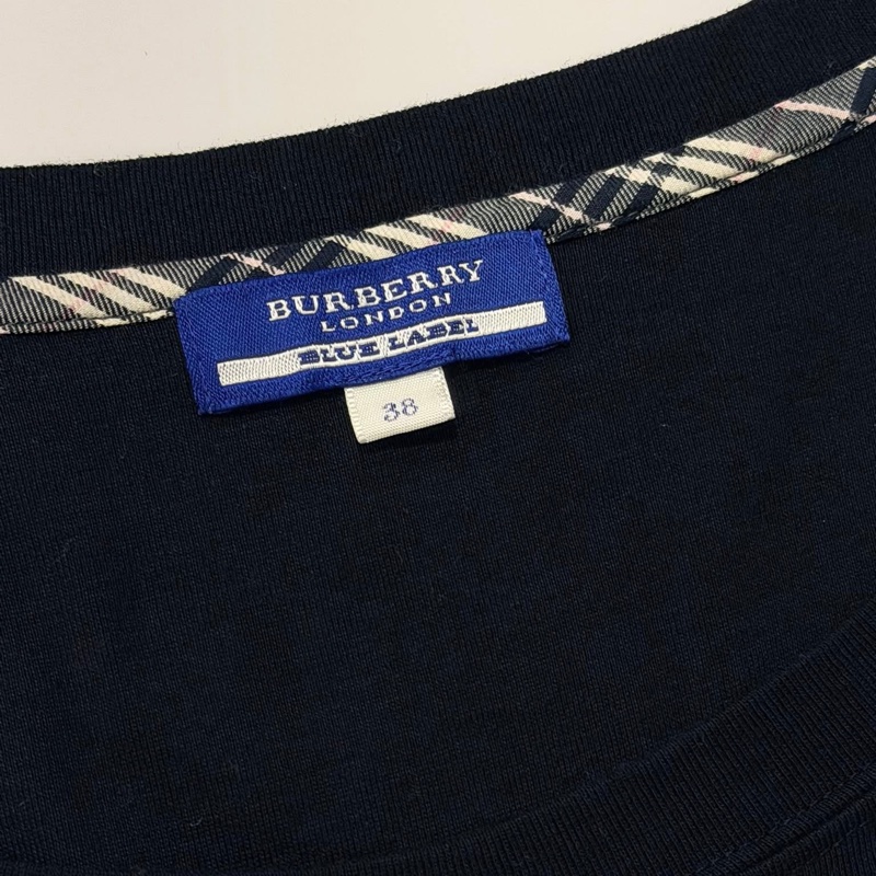 BURBERRY 藍標 黑色大戰馬字母上衣-8