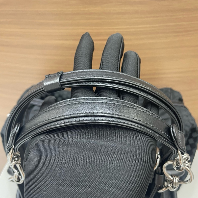 香奈兒｜蛙口機車包 黑絲絨拼皮 中古-8